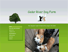 Tablet Screenshot of cedarriverdogfarm.com